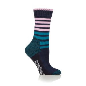 BlueGuard Ladies RHS Gardening Socks - Navy Stripe