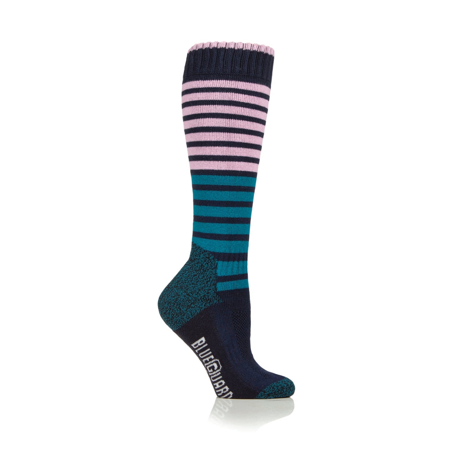 BlueGuard Ladies RHS Wellington Boot Socks - Navy Stripe