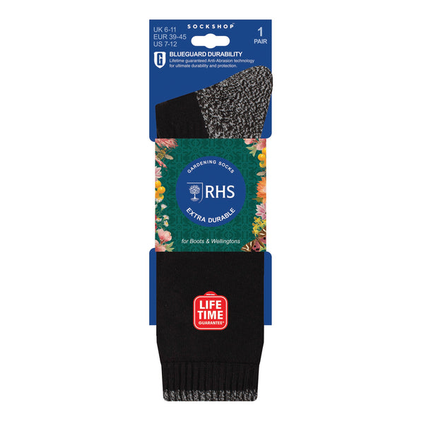 BlueGuard Mens RHS Wellington Boot Socks - Black