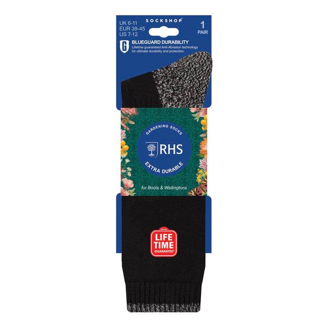 BlueGuard Mens RHS Wellington Boot Socks - Black - Image 2