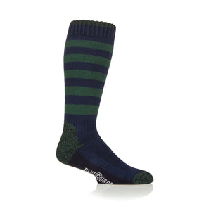 BlueGuard Mens RHS Wellington Boot Socks - Navy Stripe